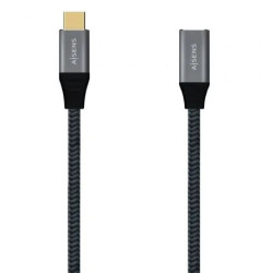 Cable Alargador USB 3.2 Tipo-C Aisens A107-0635 20GBPS 5A 100W/ USB Ti