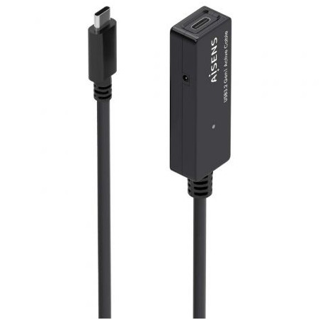 Cable Alargador USB 3.2 con Amplificador Aisens A107-0869/ USB Tipo-C