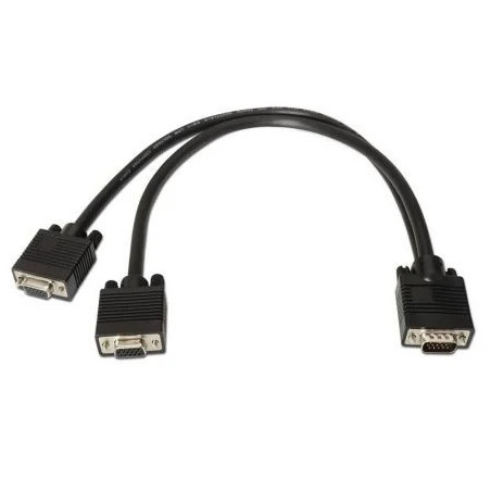 Cable Duplicador SVGA Aisens A113-0081/ VGA Macho - 2x VGA Hembra/ Has
