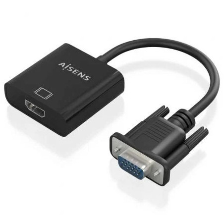 Cable Conversor Aisens A115-0873/ VGA Macho/ HDMI Hembra - Jack 3.5 He