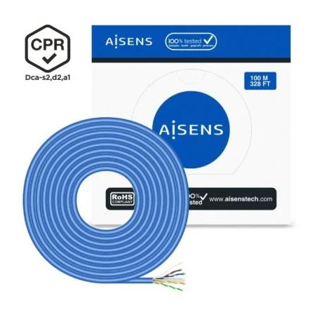 Bobina de Cable RJ45 UTP AWG24 LSZH CPR Dca Aisens A135-0662 Cat.6/ 10