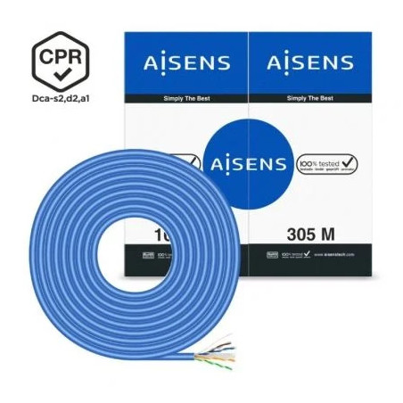 Bobina de Cable RJ45 UTP AWG24 LSZH CPR Dca Aisens A135-0663 Cat.6/ 30