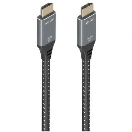 Cable HDMI 2.1 8K Aisens A150-0876/ HDMI Macho - HDMI Macho/ 5m/ Gris