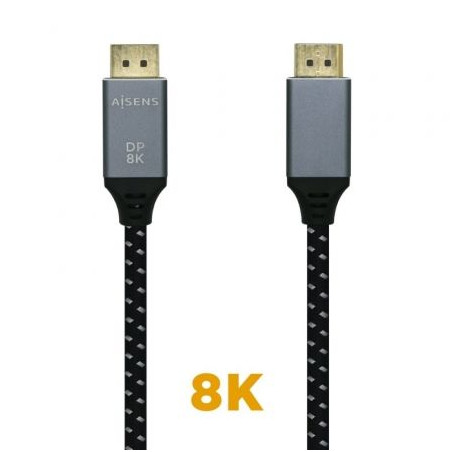 Cable DisplayPort 1.4 8K Aisens A149-0434/ DisplayPort Macho - Display