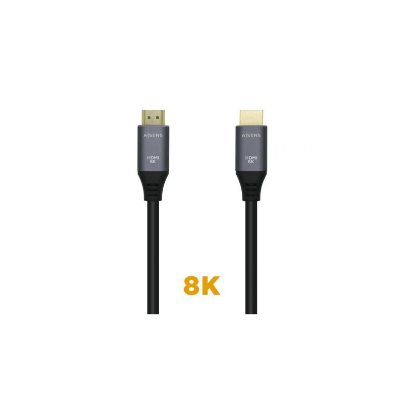 Cable HDMI 2.1 8K Aisens A150-0426/ HDMI Macho - HDMI Macho/ 1m/ Gris