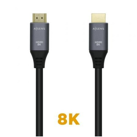 Cable HDMI 2.1 8K Aisens A150-0426/ HDMI Macho - HDMI Macho/ 1m/ Gris