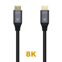 Cable HDMI 2.1 8K Aisens A150-0428/ HDMI Macho - HDMI Macho/ 2m/ Gris