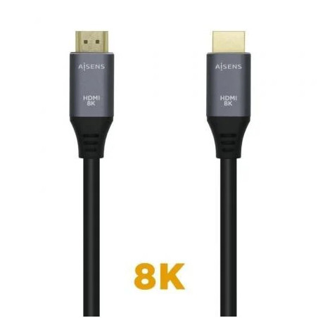 Cable HDMI 2.1 8K Aisens A150-0428/ HDMI Macho - HDMI Macho/ 2m/ Gris