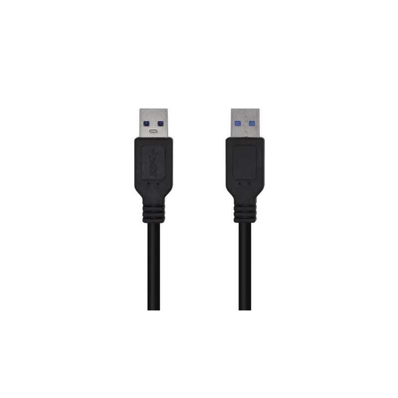Cable USB 3.0 Aisens A105-0446/ USB Macho - USB Macho/ 1m/ Negro
