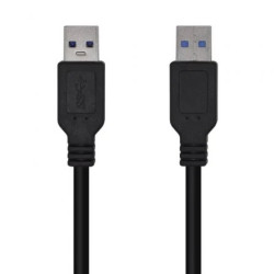 Cable USB 3.0 Aisens A105-0447/ USB Macho - USB Macho/ 5Gbps/ 2m/ Negr