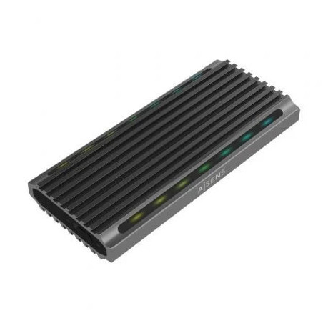 Caja Externa para Disco SSD M.2 SATA/NVMe Aisens ASM2-RGB011GR/ USB 3.