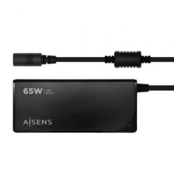 Cargador de Portátil Aisens ASLC-65WAUTO-BK/ 65W/ 1xUSB QC3.0/ Automát