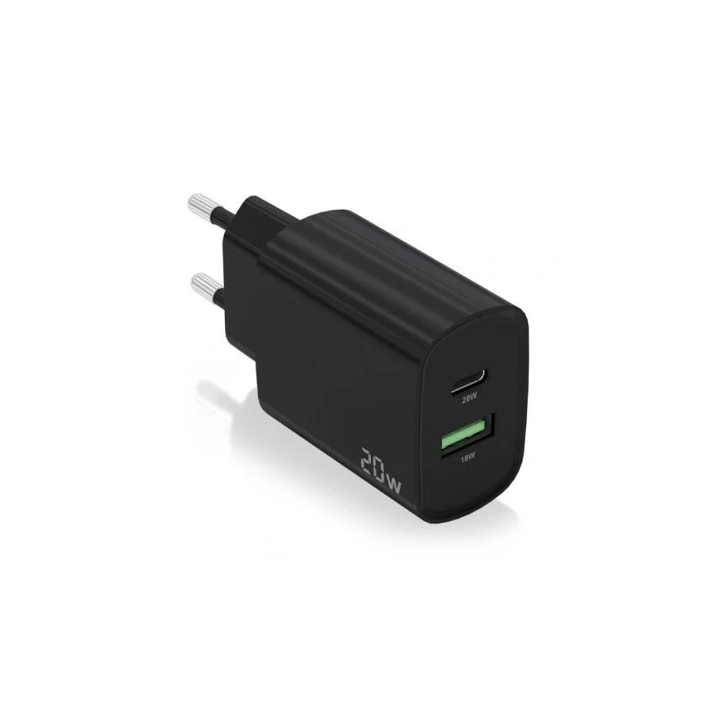 Cargador de Pared Aisens A110-0755/ 1xUSB Tipo-C/ 1xUSB/ 20W