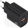 Cargador de Pared GaN Aisens A110-0953/ 1xUSB Tipo-C/ 1xUSB/ 30W/ Negr
