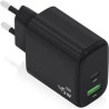 Cargador de Pared GaN Aisens A110-0972/ 1xUSB Tipo-C/ 1xUSB/ 45W/ Negr