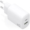 Cargador de Pared GaN Aisens A110-0977/ 1xUSB Tipo-C/ 1xUSB/ 30W/ Blan