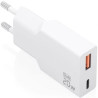 Cargador de Pared GaN Aisens A110-0998/ 1xUSB Tipo-C/ 1xUSB/ 20W/ Blan