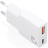 Cargador de Pared GaN Aisens A110-1002/ 1xUSB Tipo-C/ 1xUSB/ 30W/ Blan