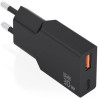 Cargador de Pared GaN Aisens A110-1005/ 1xUSB Tipo-C/ 1xUSB/ 30W/ Negr