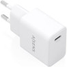 Cargador de Pared GaN Aisens A110-1023/ 1xUSB Tipo-C/ 20W/ Blanco