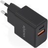 Cargador de Pared GaN Aisens A110-1026/ 1xUSB Tipo-C/ 1xUSB/ 20W/ Negr