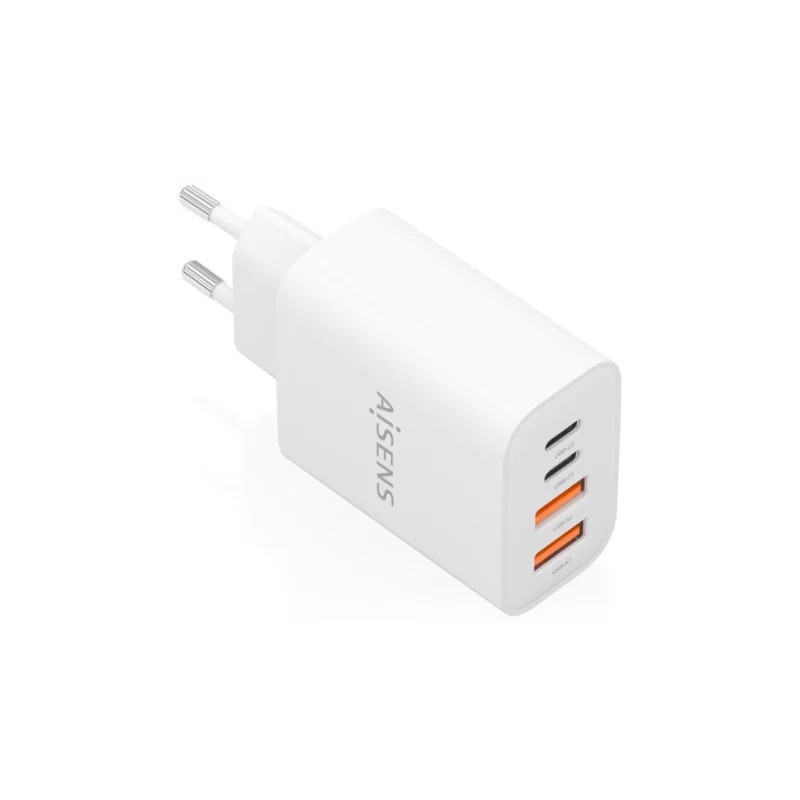Cargador de Pared GaN Aisens A110-1027/ 2xUSB Tipo-C/ 2xUSB/ 32W/ Blan