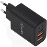 Cargador de Pared GaN Aisens A110-1028/ 2xUSB Tipo-C/ 2xUSB/ 32W/ Negr