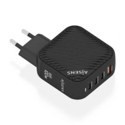 Cargador de Pared GaN Aisens ASCH-100W4P029-BK/ 3xUSB Tipo-C/ 1x USB/