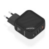 Cargador de Pared GaN Aisens ASCH-100W4P029-BK/ 3xUSB Tipo-C/ 1x USB/