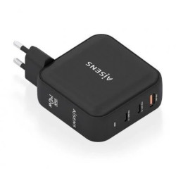 Cargador de Pared GaN Aisens ASCH-140W3P031-BK/ 2xUSB Tipo-C/ 1xUSB/ 1
