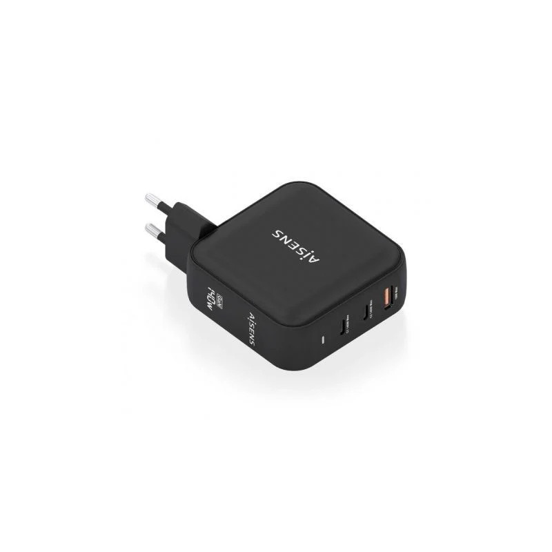 Cargador de Pared GaN Aisens ASCH-140W3P031-BK/ 2xUSB Tipo-C/ 1xUSB/ 1