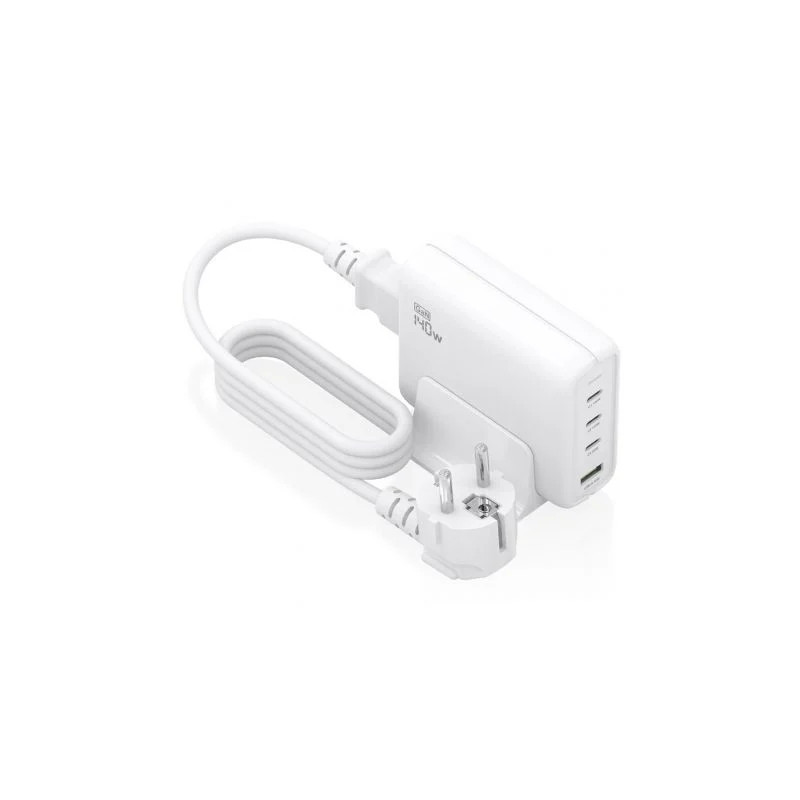 Cargador Sobremesa GaN Aisens ASCH-140W4P055-W/ 3xUSB Tipo-C/ 1xUSB/ 1