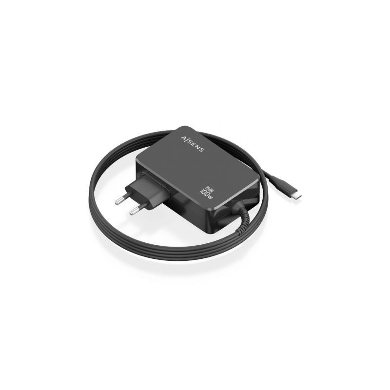 Cargador de Portátil GaN Aisens ASCH-1PD100WL50-BK USB Tipo-C/ 100W/ A