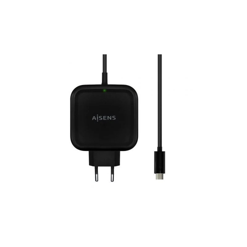 Cargador de Pared Aisens ASCH-1PD65WL-BK/ 1xUSB Tipo-C/ 65W