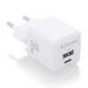 Charger Gan 20W 1XUSB-C PD3.0 QC4.0 1XUSB-A QC3.0 White | APLIUM