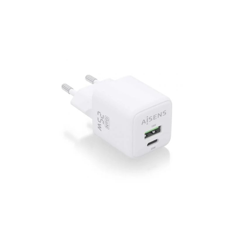 Charger Gan 25W 1XUSB-C PD3.0 QC4.0 1XUSB-A QC3.0 White | APLIUM