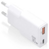 Cargador de Pared GaN Aisens ASCH-30W2P046-W/ 1xUSB Tipo-C/ 1xUSB/ 30W