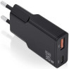 Cargador de Pared GaN Aisens ASCH-30W2P047-BK/ 1xUSB Tipo-C/ 1xUSB/ 30