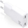 Cargador de Pared GaN Aisens ASCH-30W2P048-W/ 2xUSB Tipo-C/ 30W/ Blanc