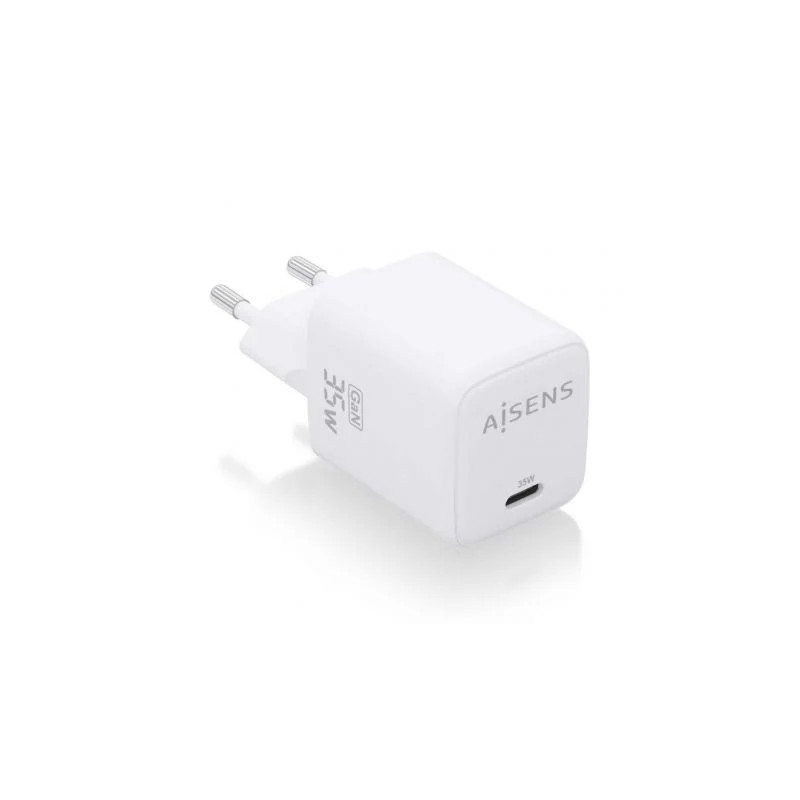 Cargador de Pared GaN Aisens ASCH-35W1P016-W/ 1xUSB Tipo-C/ 35W