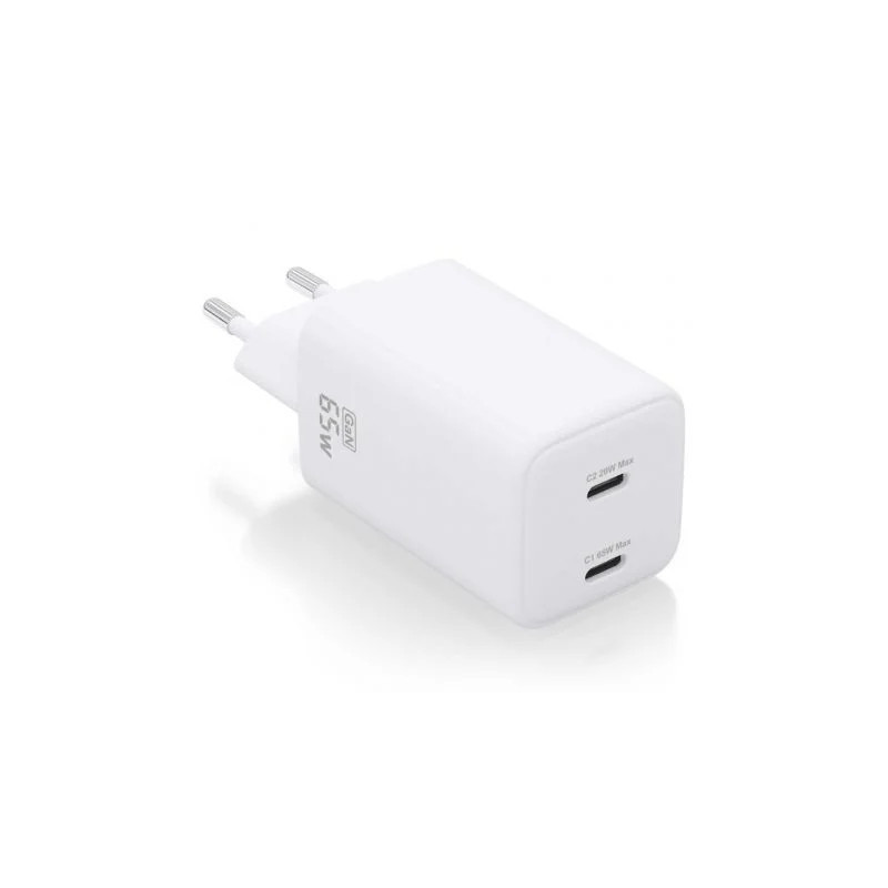 Charger Gan 65W 2XUSB-C PD3.0 QC4.0 White | APLIUM