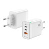 Cargador de Pared GaN Aisens ASCH-65W3P007-W/ 2xUSB Tipo-C/ 1x USB/ 65