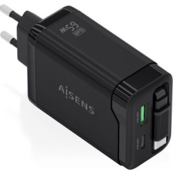 Cargador Gan 65W Usb-c PD3.0 Cable Retrctil Usb-a QC3.0 | APLIUM