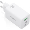 Cargador de Pared GaN Aisens ASCH-65W3P072-W/ 2xUSB Tipo-C/ 1xUSB/ 65W