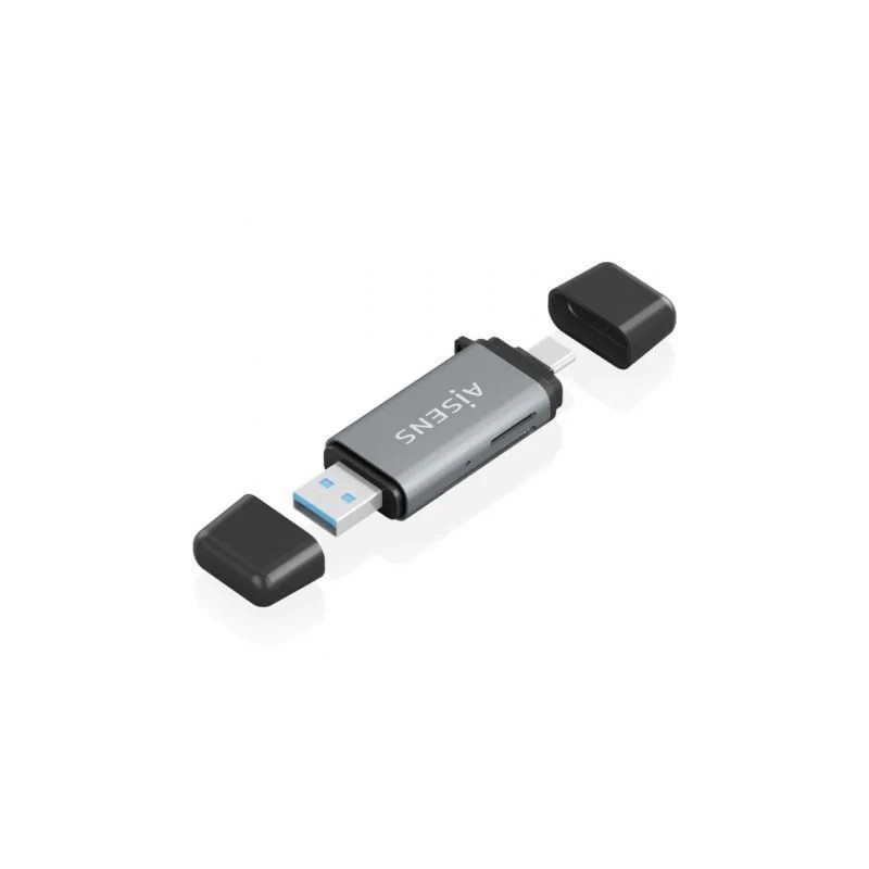 Lector de Tarjetas Externo Aisens ASCR-2AC11-GR/ USB 3.1 | APLIUM