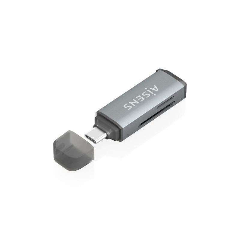 Lector de Tarjetas Externo Aisens ASCR-2C10-GR/ USB 3.1 | APLIUM