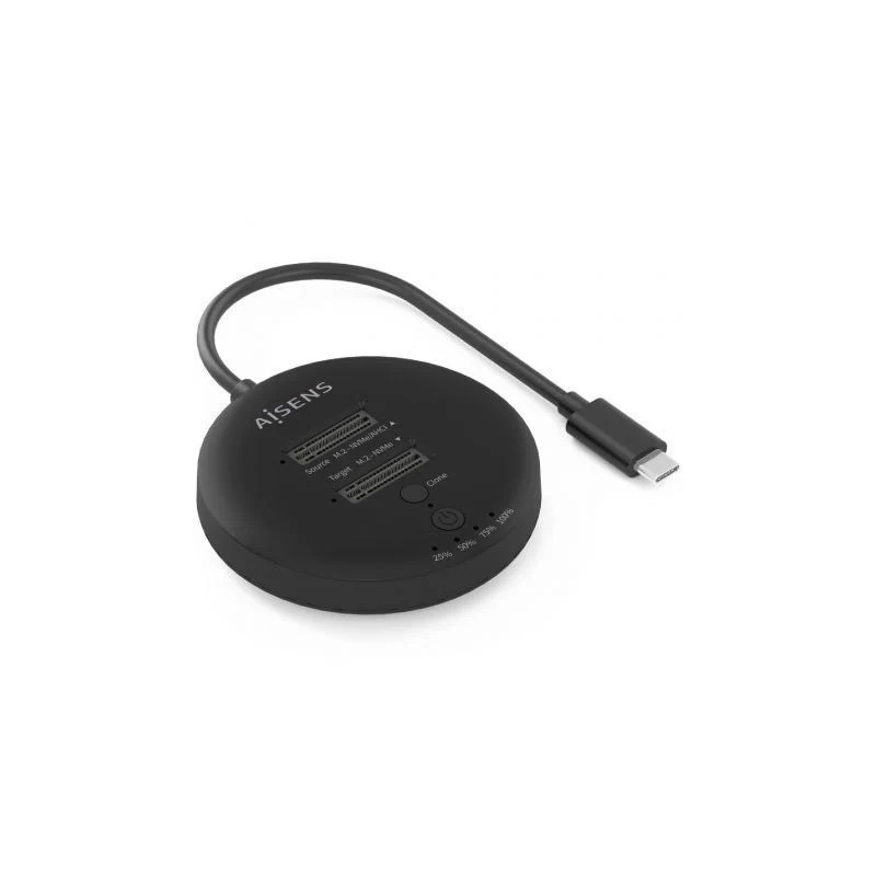 Dock USB 3.2 Gen2 Tipo-C para SSD M.2 NVMe Aisens ASDS-2M2N05-BK/ Gris