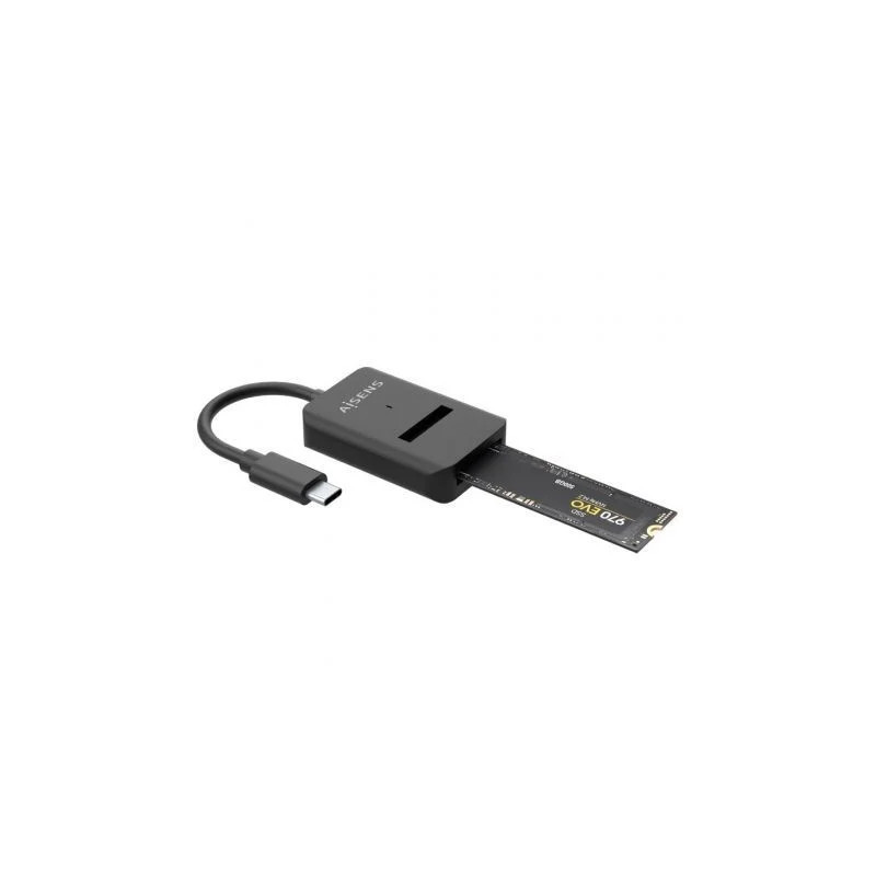 Dock USB Tipo-C para SSD M2 SATA/NVMe Aisens ASUC-M2D011-BK/ Negro