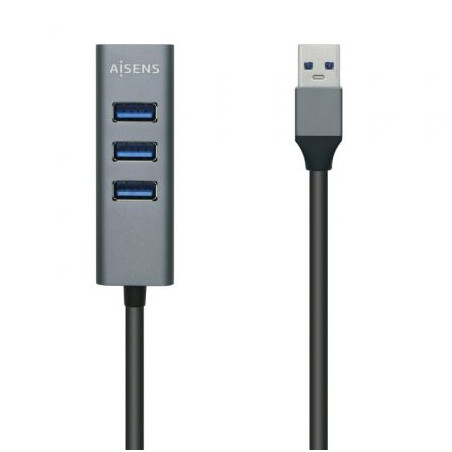 Hub USB 3.0 Aisens A106-0507/ 4xUSB/ Gris