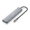 Hub USB Tipo-C Aisens A109-0857/ 3xUSB/ 1xUSB Tipo-C/ 1xUSB Tipo-C PD/